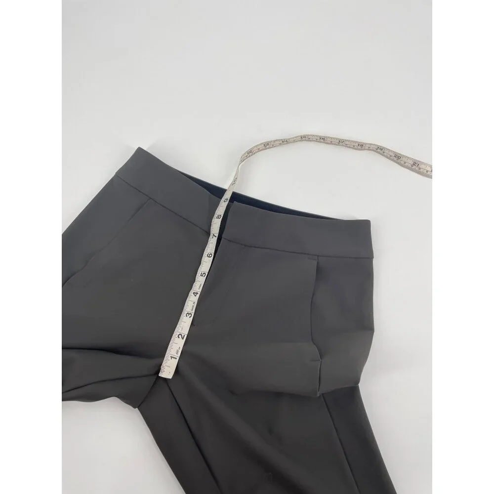 Athleta Stellar Trouser Pants Nylon Spandex Gray Pockets Womens Size 2 Ankle Zip - Picture 8 of 10